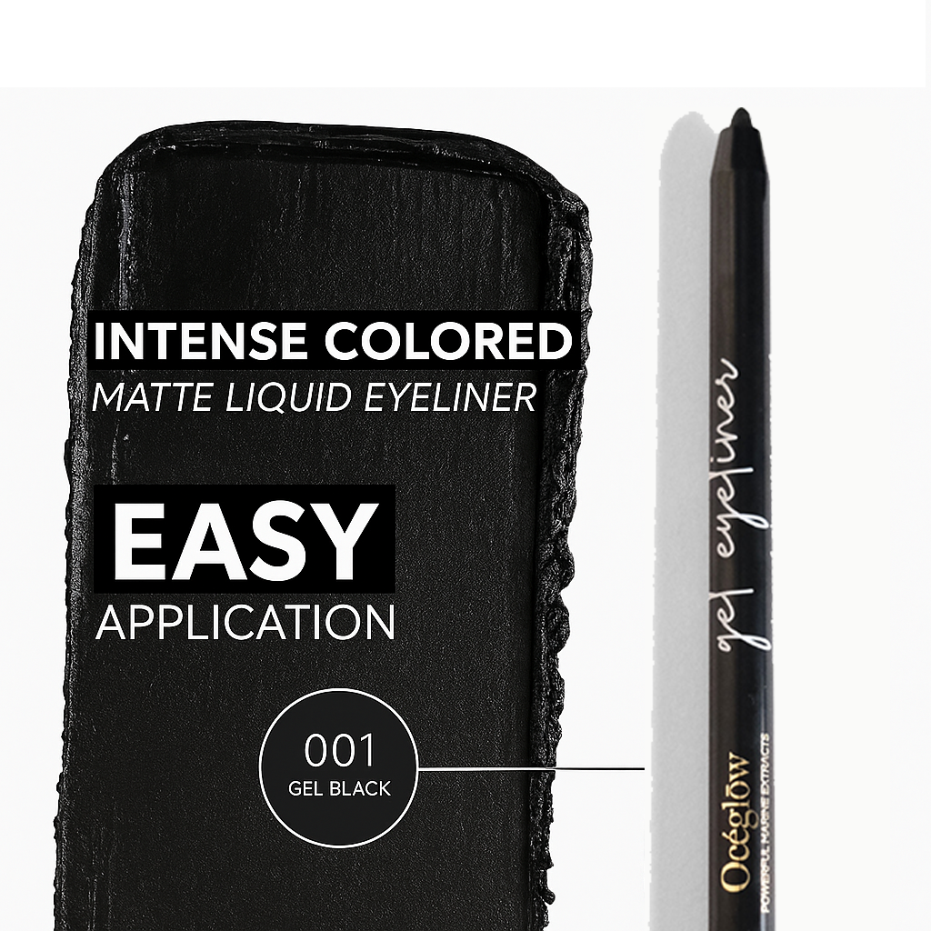 Oceglow South Korean Gel Eyeliner – Intense | 36Hr Long-Lasting, Waterproof, Smudge-Proof