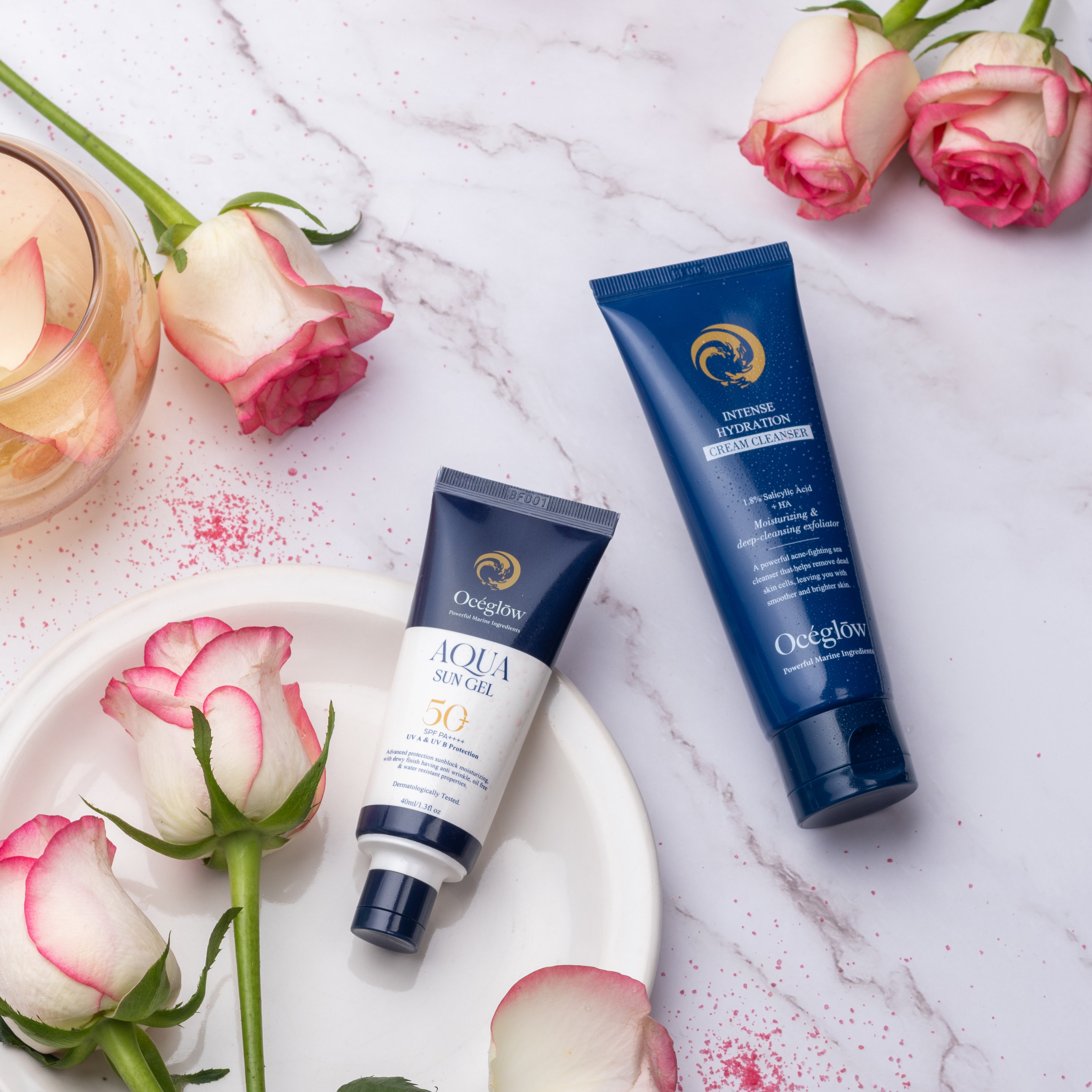 The Ocean Defense Duo - Cleanser + Aqua Sun Gel