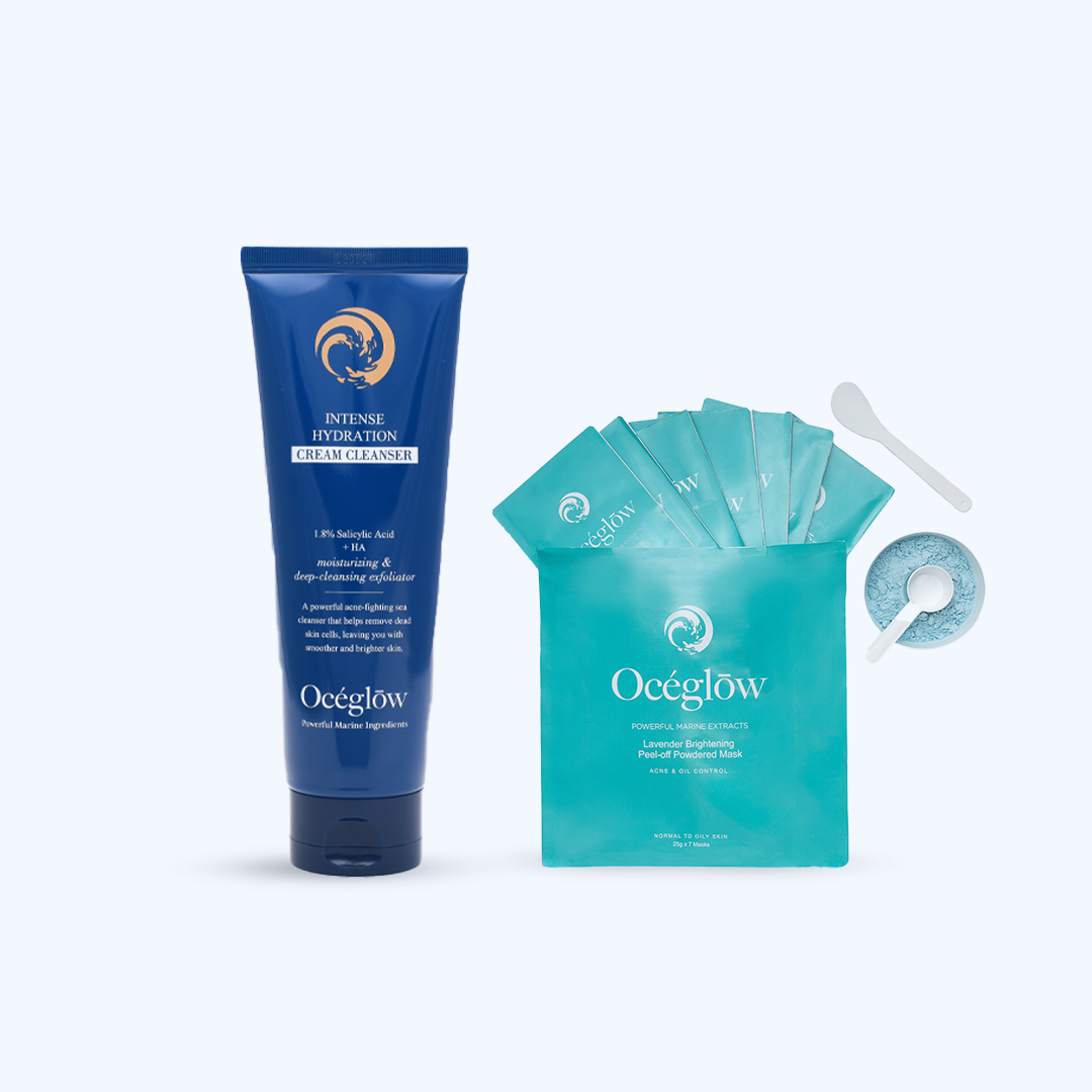 Intense Hydration Cream Cleanser + Lavender Brightening Peel-off Powdered Mask