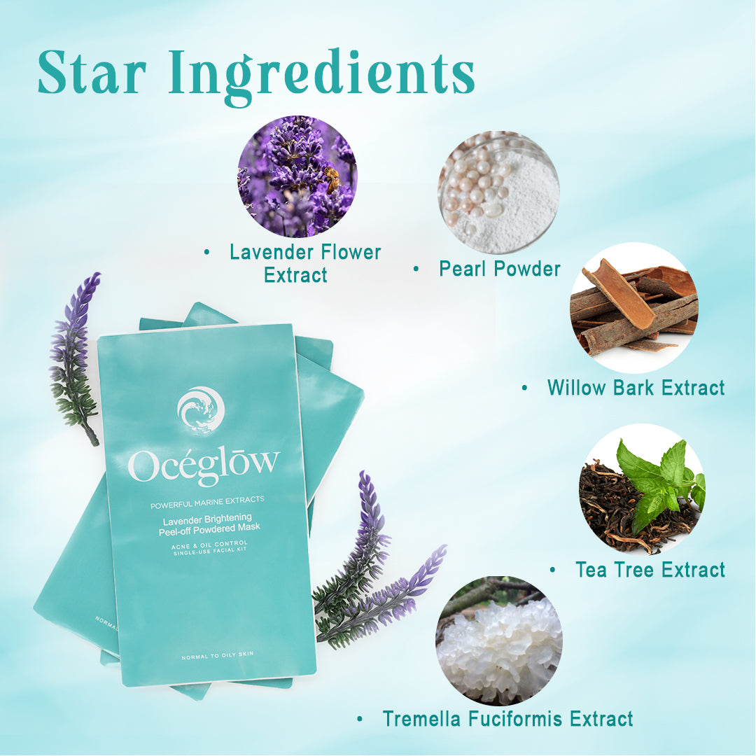 Oceglow Lavender Brightening Peel-off Powdered Mask