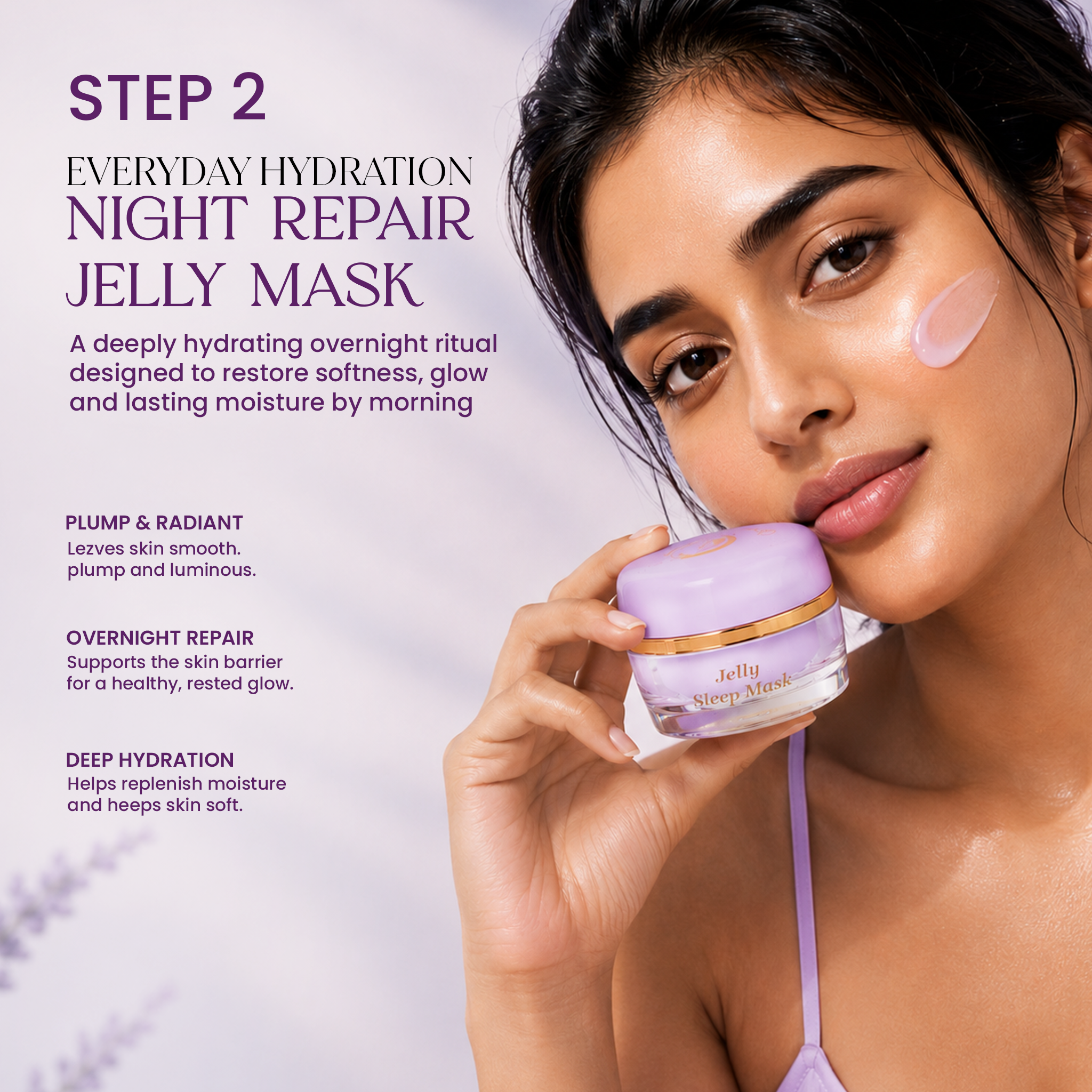 Nighttime skincare( Cleansing Balm + Sleeping Jelly Mask + Under Eye Patch)