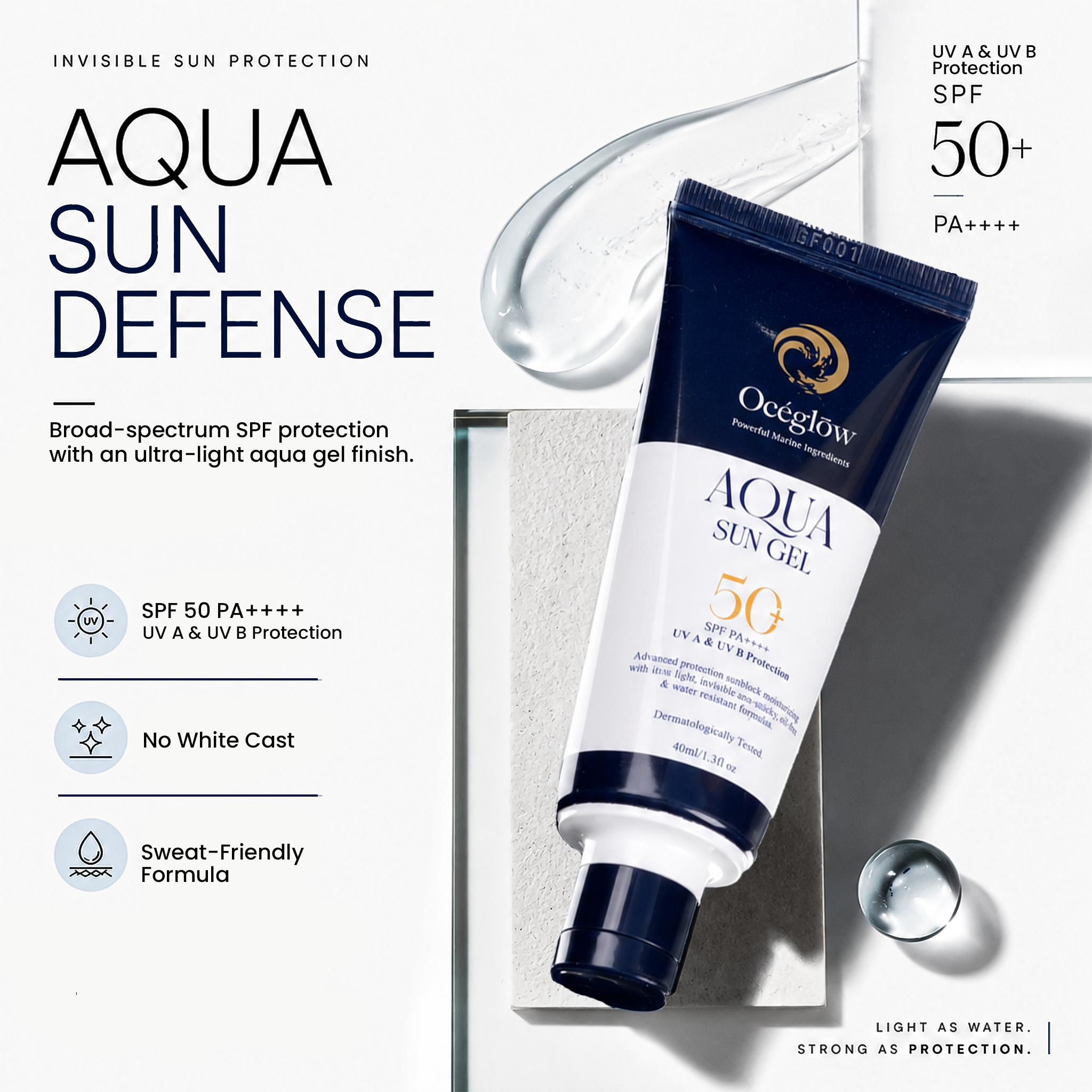 HydraGlow(Water Cream + Aqua Sun Gel)( Get Free eye Patch + Bag