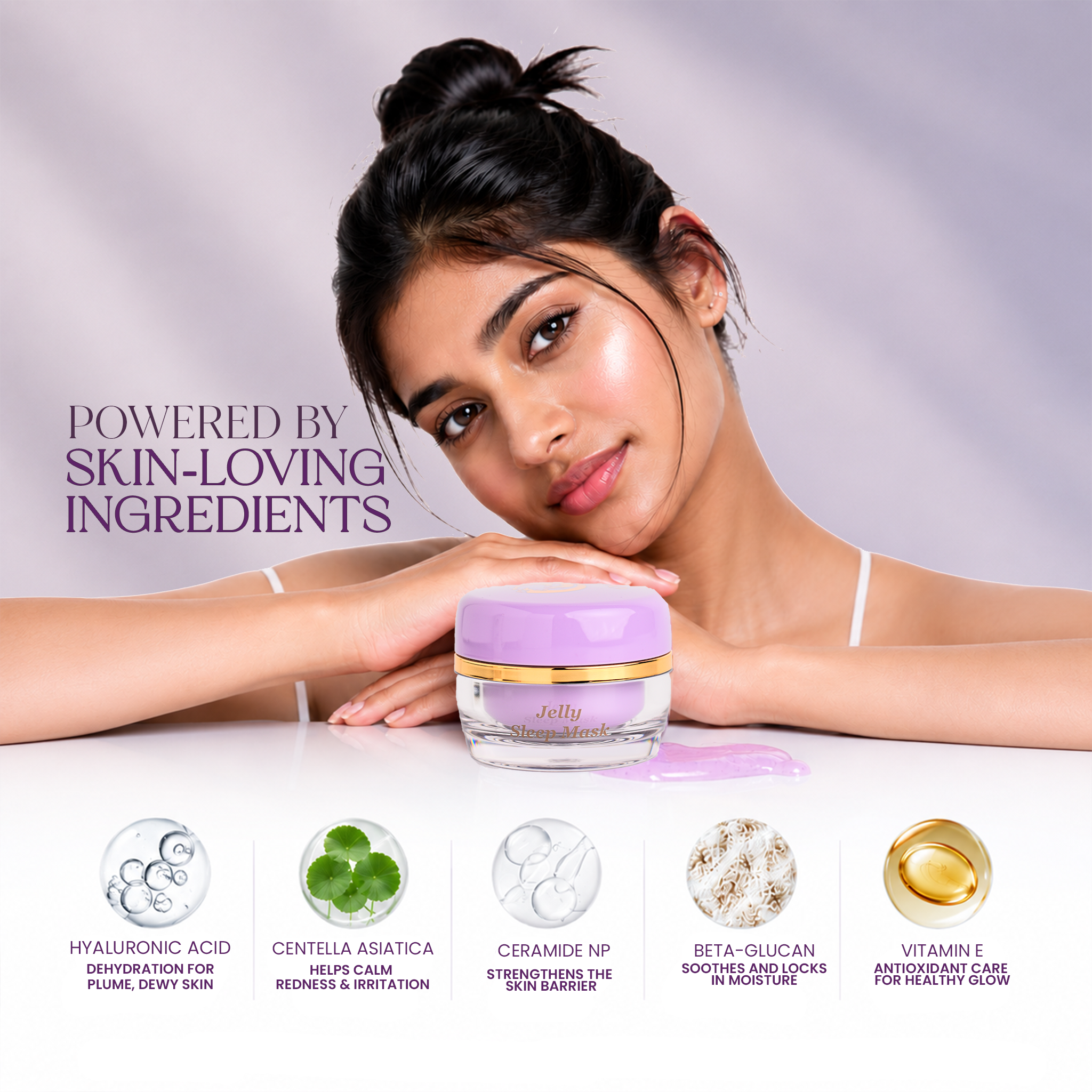 Buy 4 get 4 FREE (Cleansing Balm + Water Cream + Jelly Mask+ Under Eye Patch) (Get Free Gold Body Highlighter +Aqua sun gel + Kabuki Brush + Free Bag)