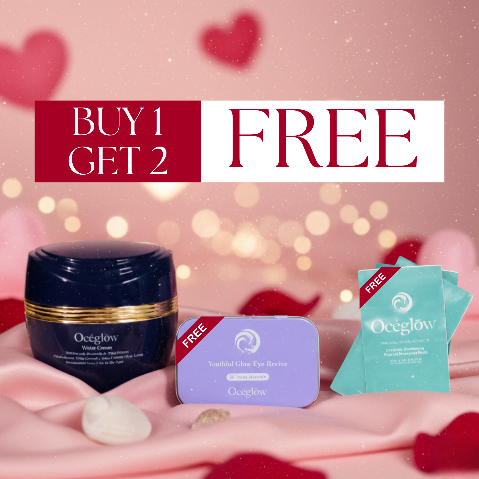 Hydration Trio(Buy Water Cream. Get Eye Patches + Peel-Off Mask FREE)