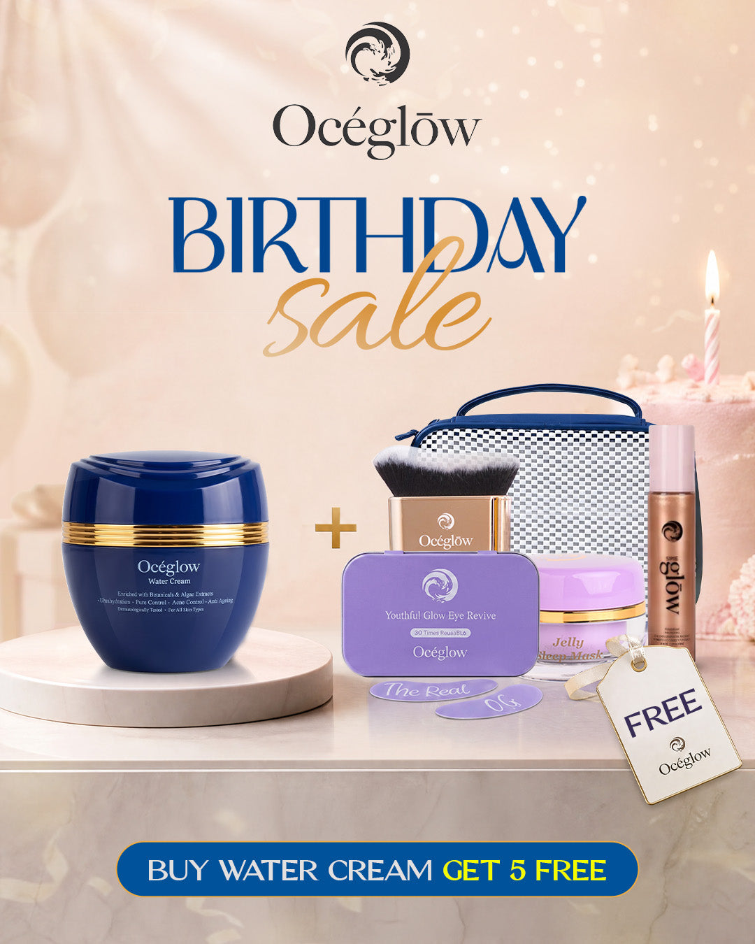 Buy 1 Water Cream Get 5 Freebie