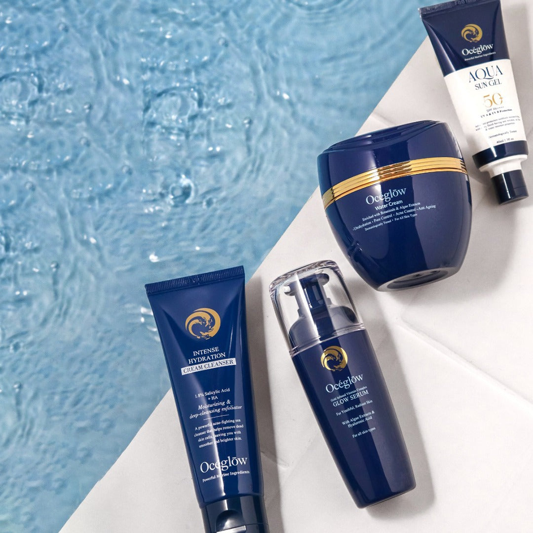 (Intense Hydration Cream Cleanser+ Glow serum + Water Cream + Aqua Sun Gel SPF50++++)
