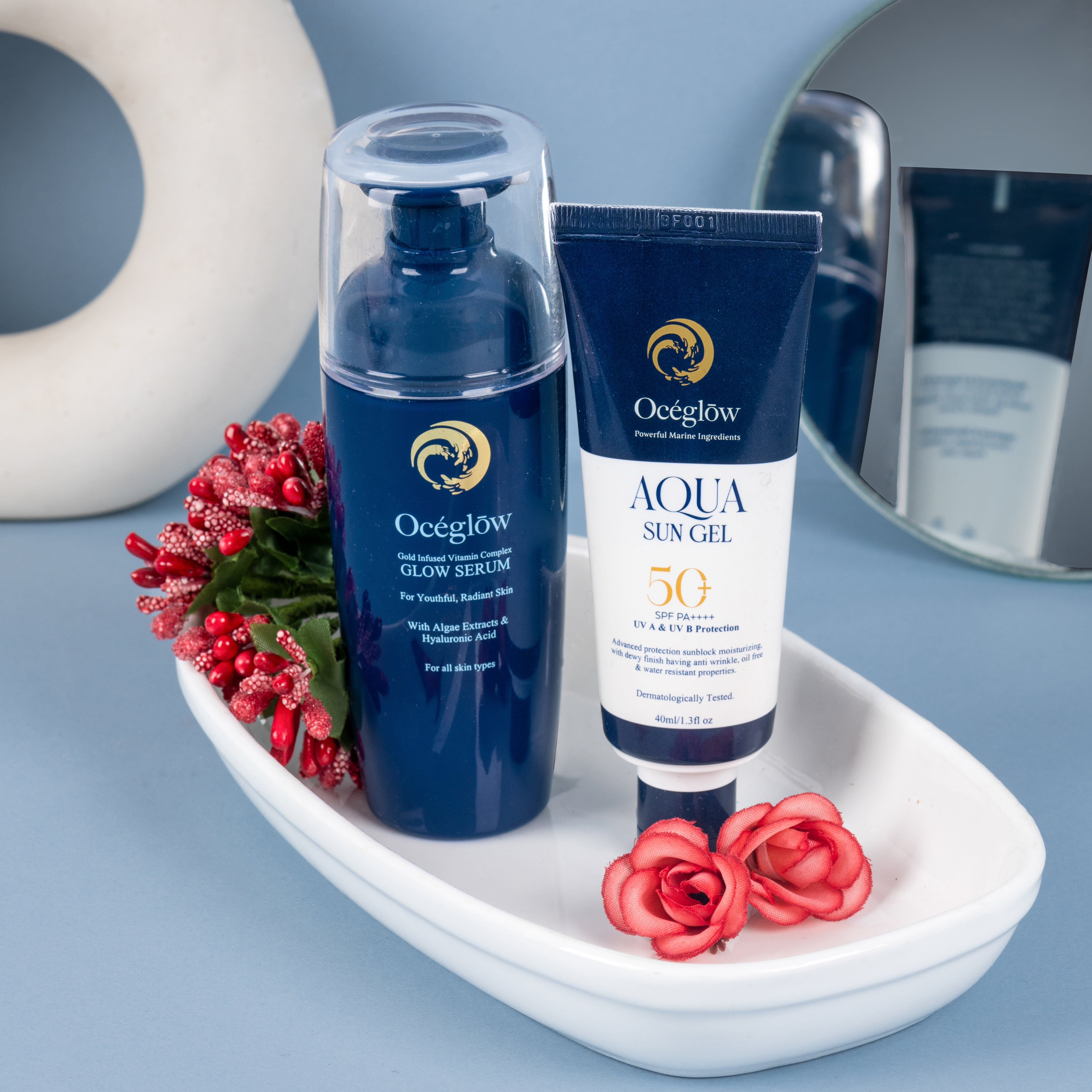 Glow Serum + Aqua sun Gel SPF50+++